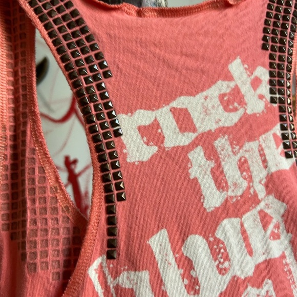 Y2K Parasuco Pink Studded Women's Tank Top Small - Picture 8 of 16